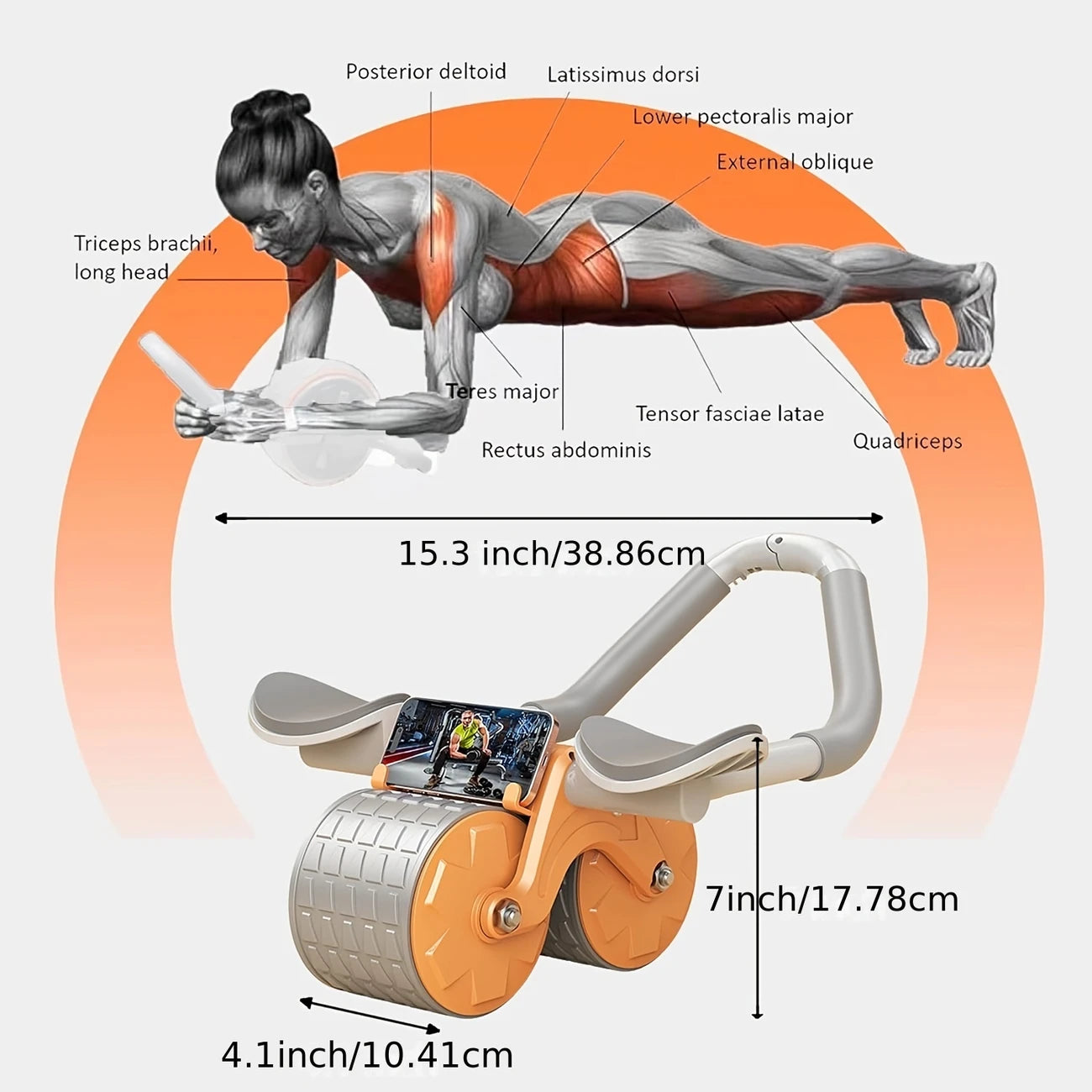 Rueda Abdominal CoreFit: tecnología inteligente + 🎁Recibe de Regalo Balanza