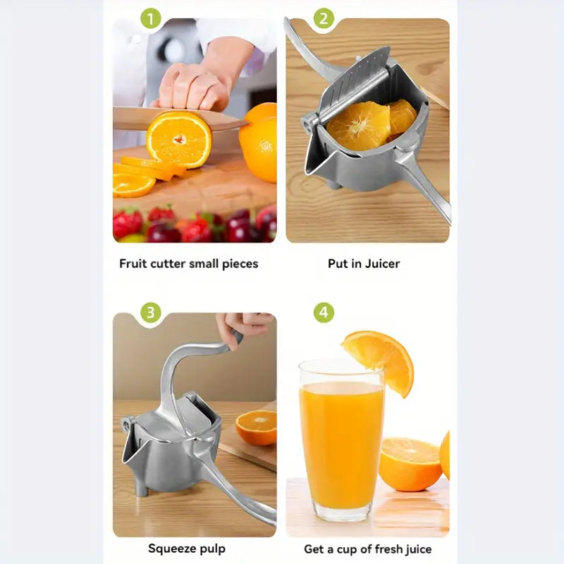 Exprimidor Metálico de Jugo de Fruta Saludable – ¡Disfruta de jugos frescos sin Semillas! +🎁Afilador de cuchillos Gratis