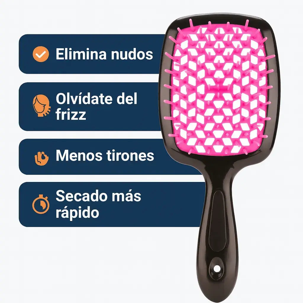 Cepillo Desenredante Profesional Secado Exprés y Masaje Relajante.