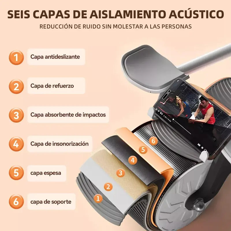 Rueda Abdominal CoreFit: tecnología inteligente + 🎁Recibe de Regalo Balanza