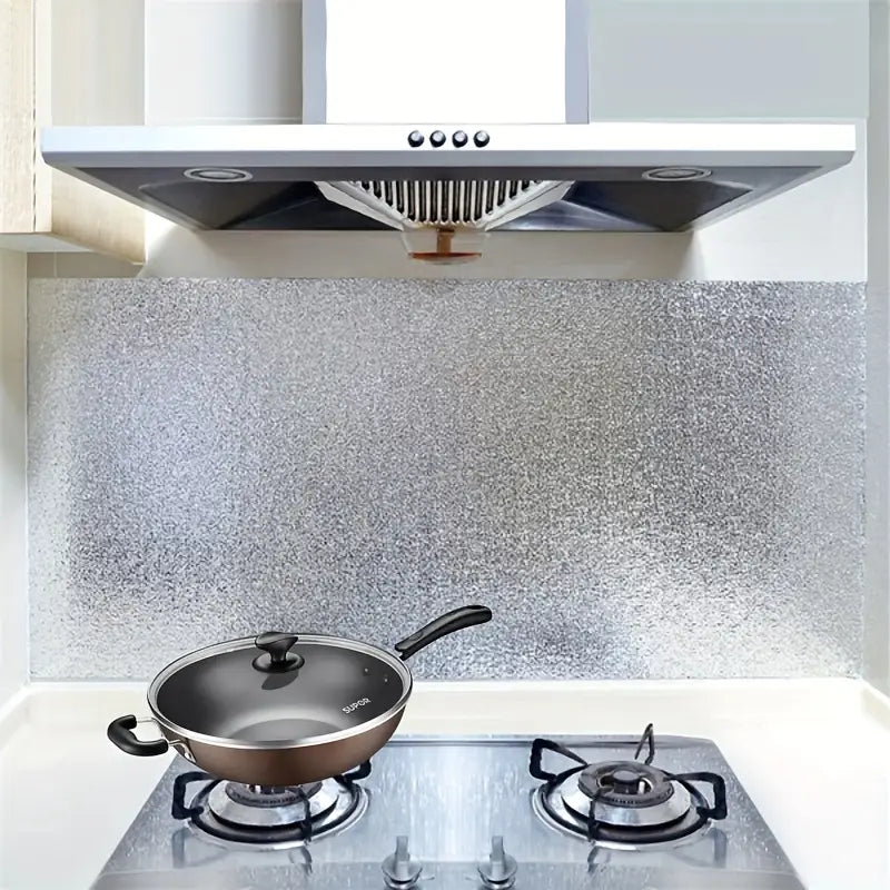 3X1 Papel Aluminio Adhesivo Para Múltiples Superficies Mantén tu Cocina Limpia Y Protegida