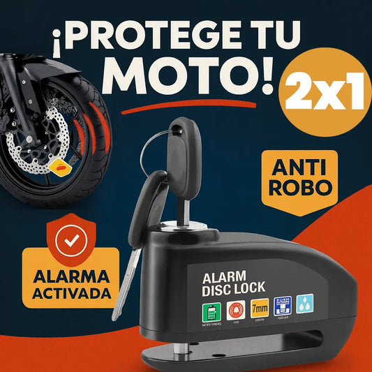 2x1 Candado con alarma 110dB Ultrarresistente - Seguridad total Para tu Motocicleta y Bicicleta.