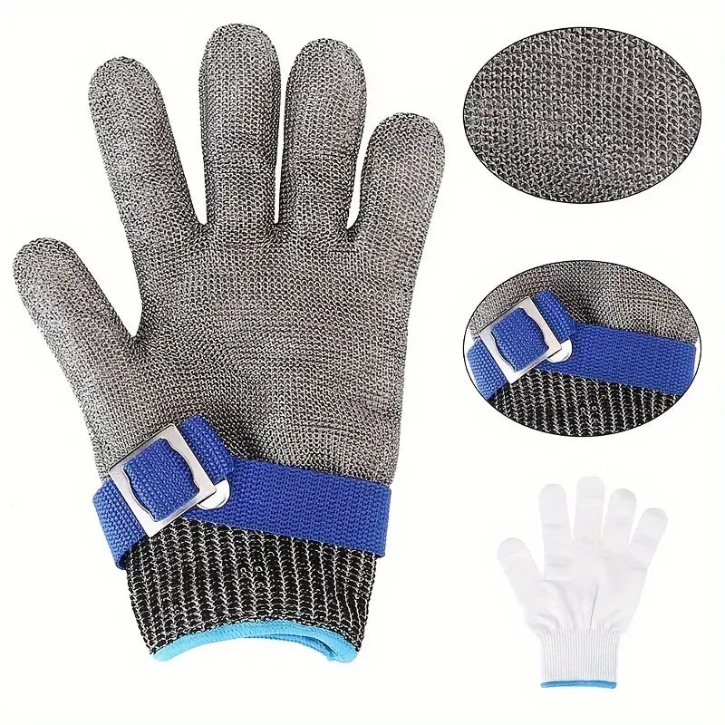 X2 Guantes Anticorte de Malla de Acero Inoxidable – Seguridad Premium Para Cualquier Uso