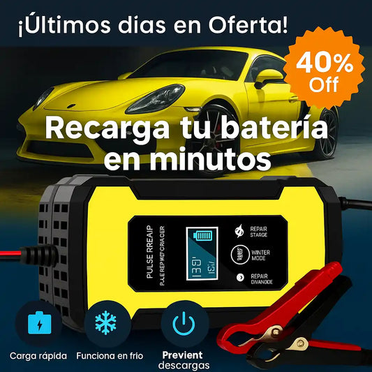 Cargador de Batería Inteligente para Autos y Motos