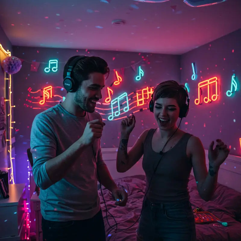 Cinta LED Neón Flexible con Control Bluetooth y Música