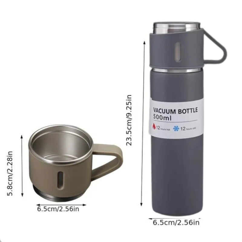 Termo + 3 tazas – Mantén tu bebida perfecta hasta 12 h