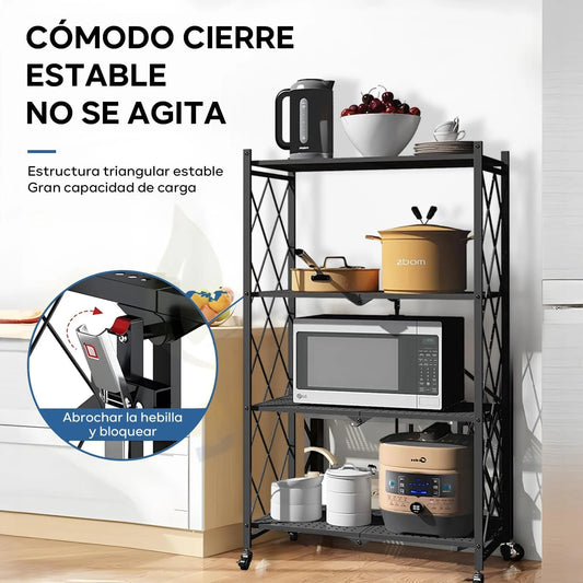 Estante Multiuso Plegable 4 Niveles: organiza cualquier rincón