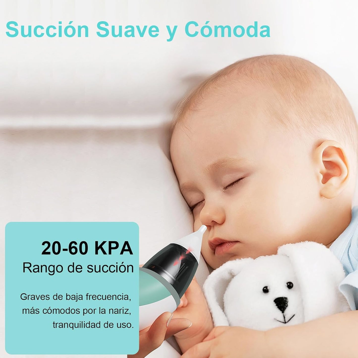Aspirador Nasal Eléctrico para Bebés.