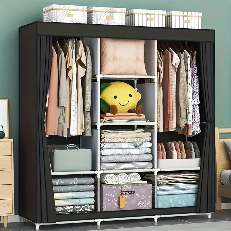 Closet Portátil de 3 Compartimientos – ¡Organiza tu espacio sin complicaciones!