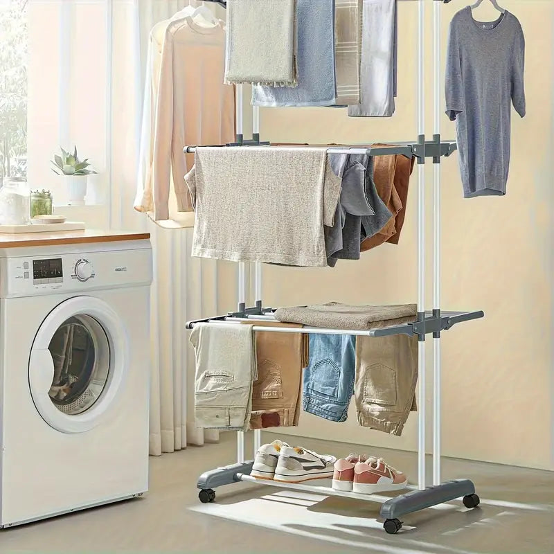 TENDEDERO PLEGABLE - Seca hasta 62 prendas