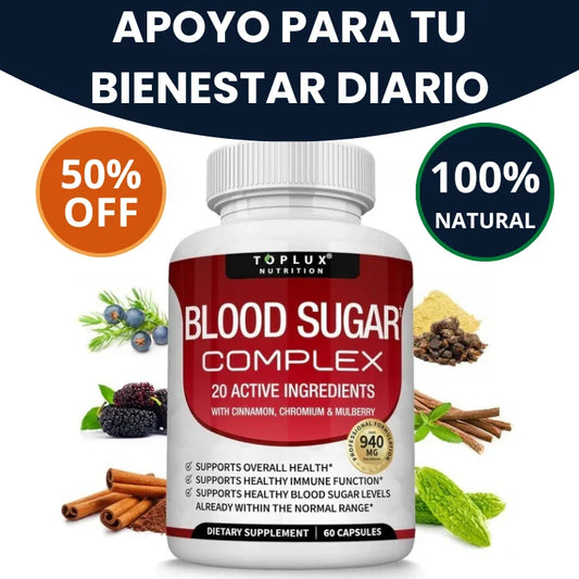 BLOOD SUGAR COMPLEX ORIGINAL - Suplemento Natural - Mantén tu Estilo de Vida Saludable