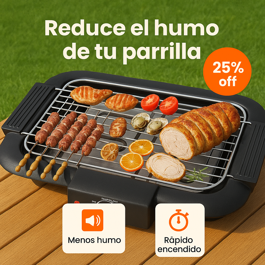 Cocina sin humo y sin complicaciones con la Parrilla Eléctrica EasyGrill