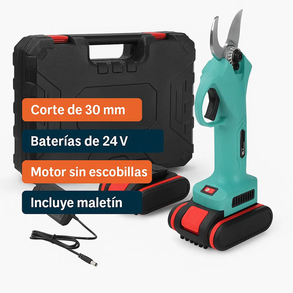 Tijera Eléctrica de Jardín ExpertGarden® 24V – Corta más, trabaja menos.