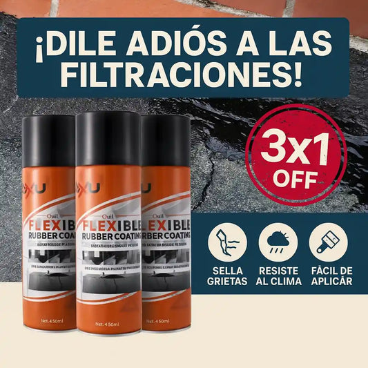 Combo x 3 - Impermeabilizante en Spray - Sella grietas y protege tu hogar de la humedad x1 Transparente x1 Gris x1 Negro