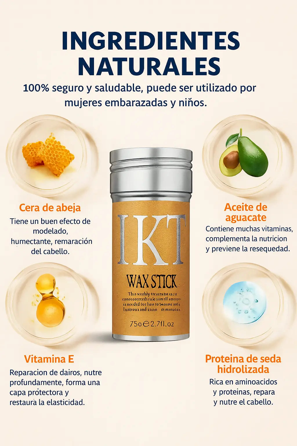 AlissPro™ Cera Natural Anti-Frizz 2×1 – Suavidad y brillo desde la primera aplicación