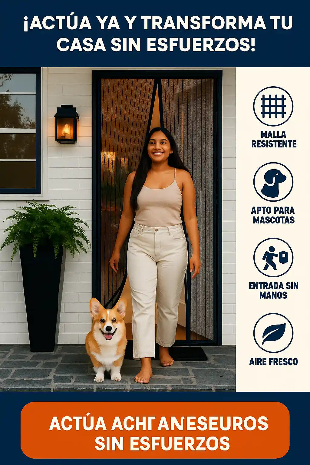 x2 Mallas Magnéticas Anti Mosquitos  ¡Mantén tu casa libre de insectos sin cerrar la puerta!