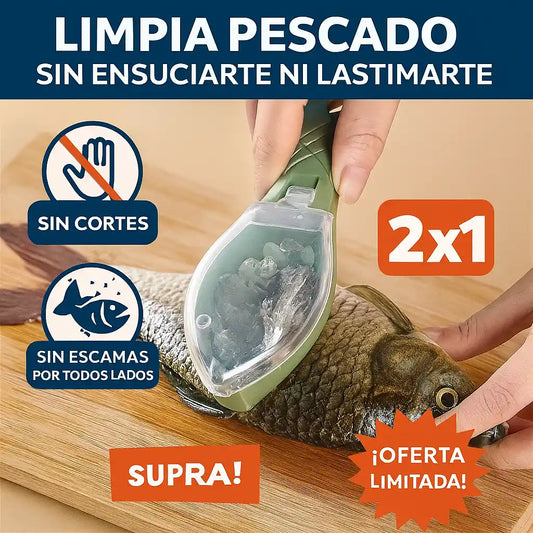 2x1 Removedor de Escamas Antideslizante – ¡Despescuezado sin esfuerzo y sin dañar tus manos!