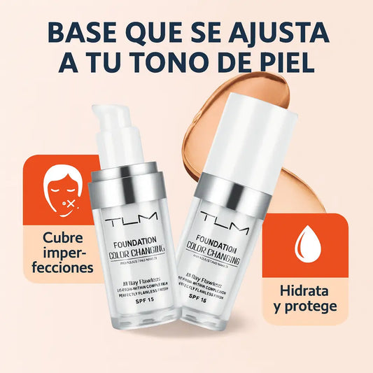 BASE ADAPTABLE - Descubre tu tono perfecto al instante con la base TLM Color Changing
