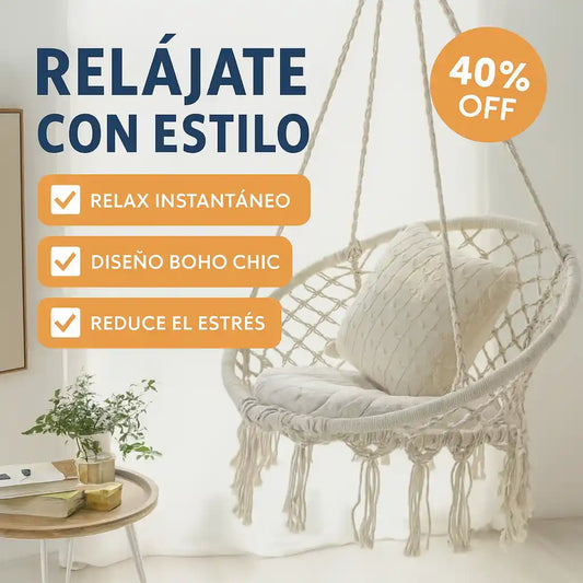 SILLA COLGANTE - Tu rincón zen en casa que transforma tu espacio
