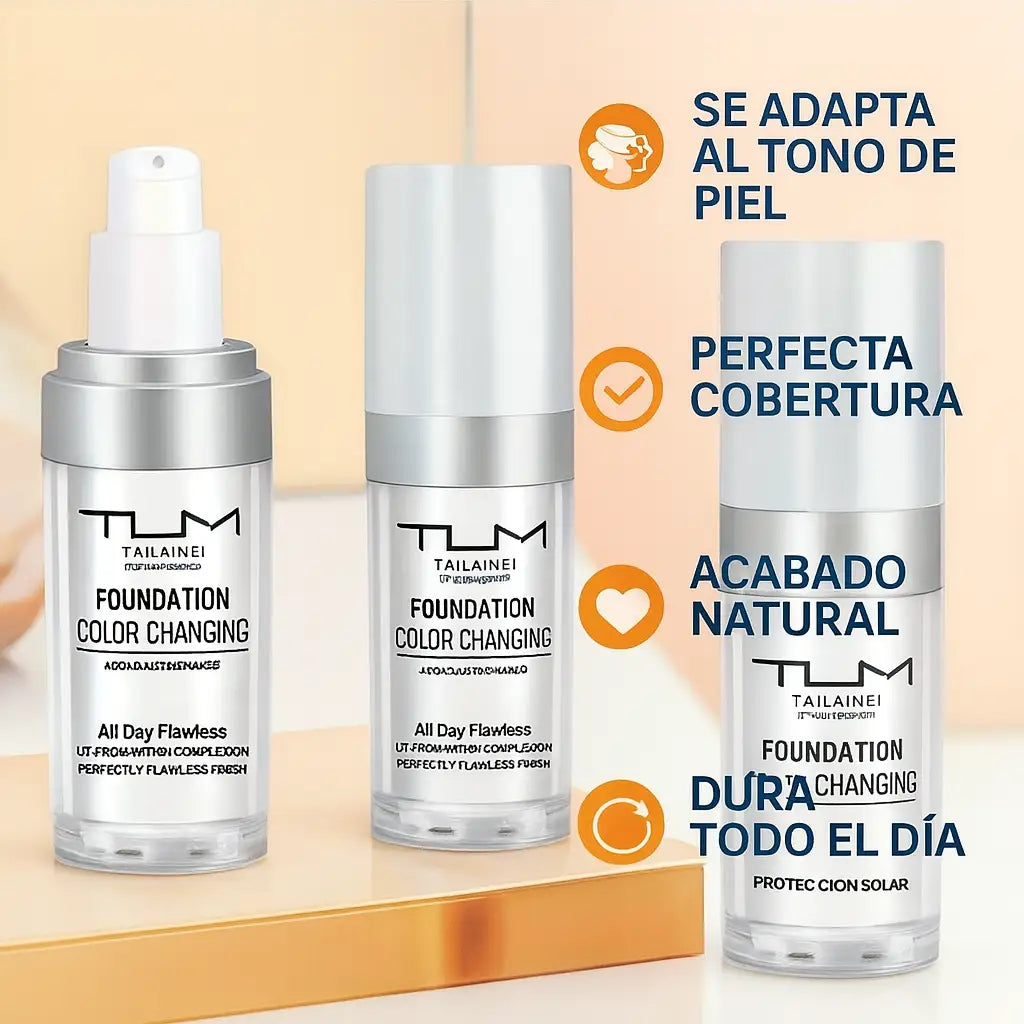 BASE ADAPTABLE - Descubre tu tono perfecto al instante con la base TLM Color Changing