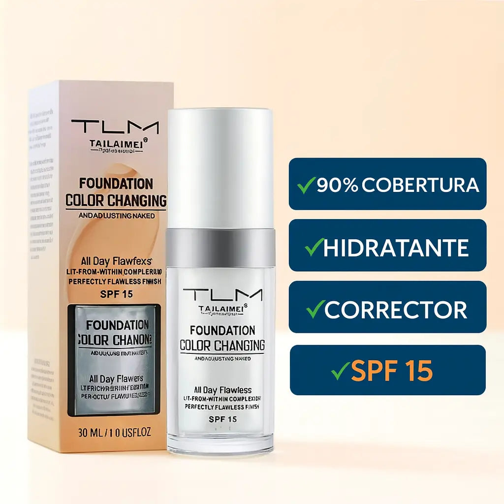 BASE ADAPTABLE - Descubre tu tono perfecto al instante con la base TLM Color Changing