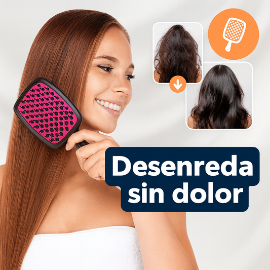 Cepillo Desenredante Profesional Secado Exprés y Masaje Relajante.
