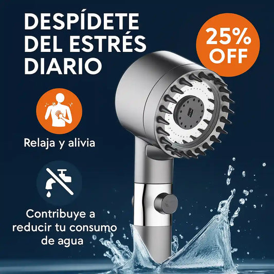 Ducha Relajante con Masajeador de Alta Presión, Transforma tu baño en un spa sin gastar de más