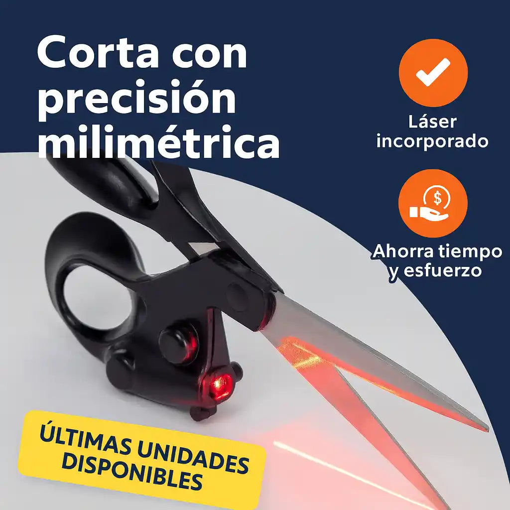 ✂️ Tijeras Profesionales con Guía Láser – ¡Cortes perfectos al primer intento!