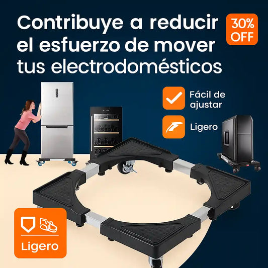 Base Móvil - Reduce daños en el piso y en electrodomésticos
