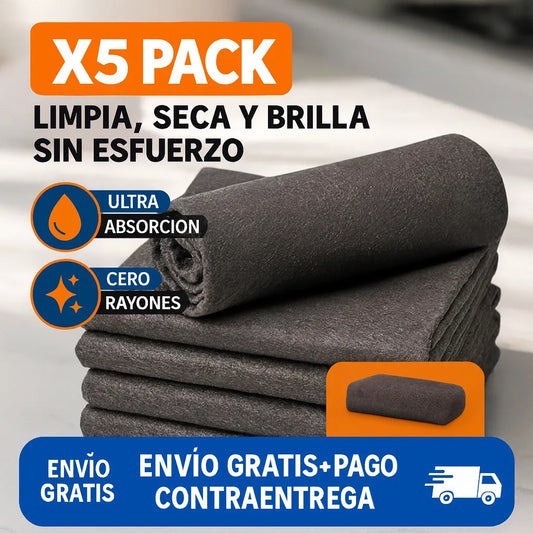 Absorbex x5 – Trapos de microfibra ultra absorbentes y reutilizables para todo tu hogar