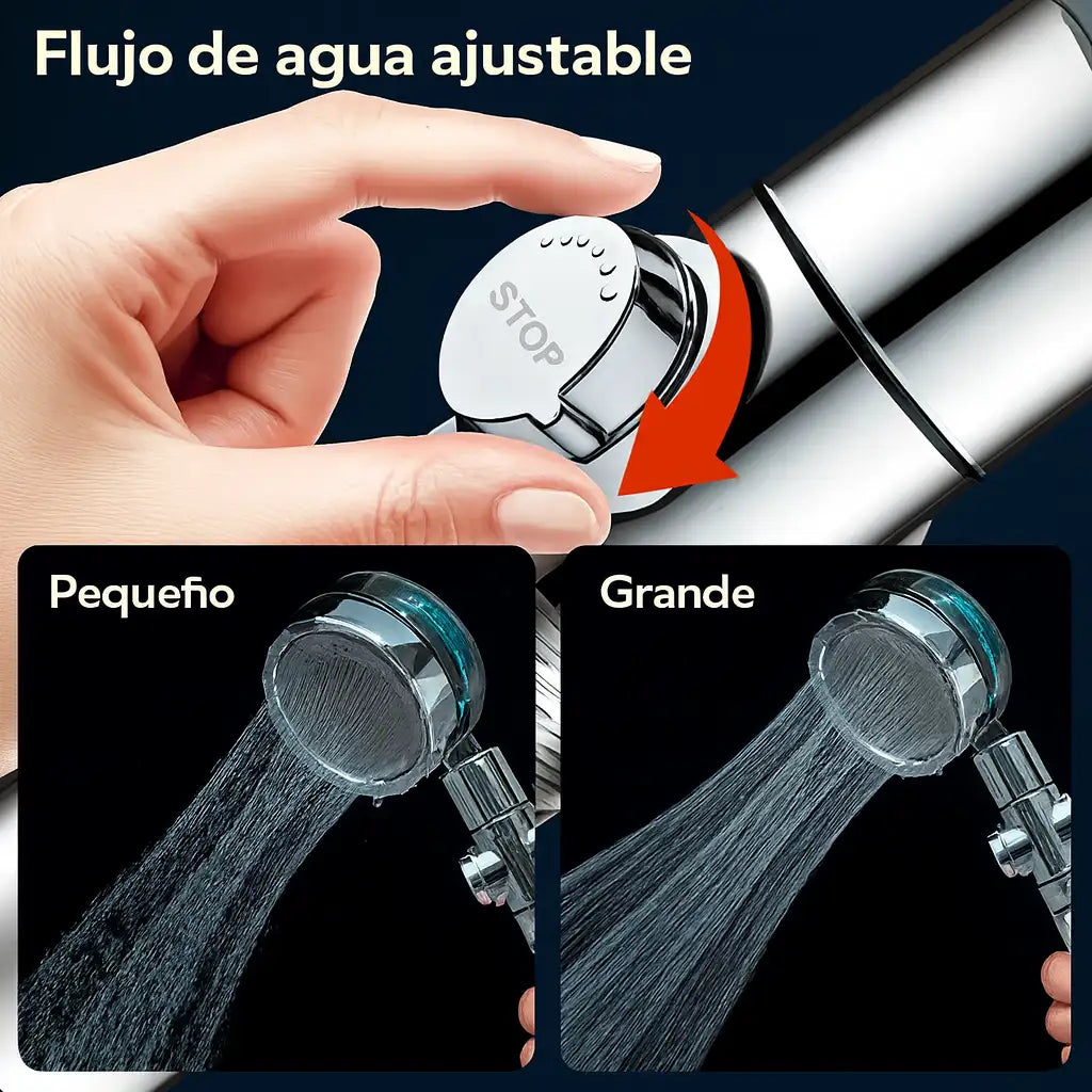 3X1 Cabezal de Ducha Giratorio de Alta Presión 360°