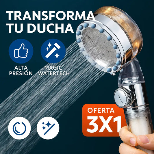 3X1 Cabezal de Ducha Giratorio de Alta Presión 360°