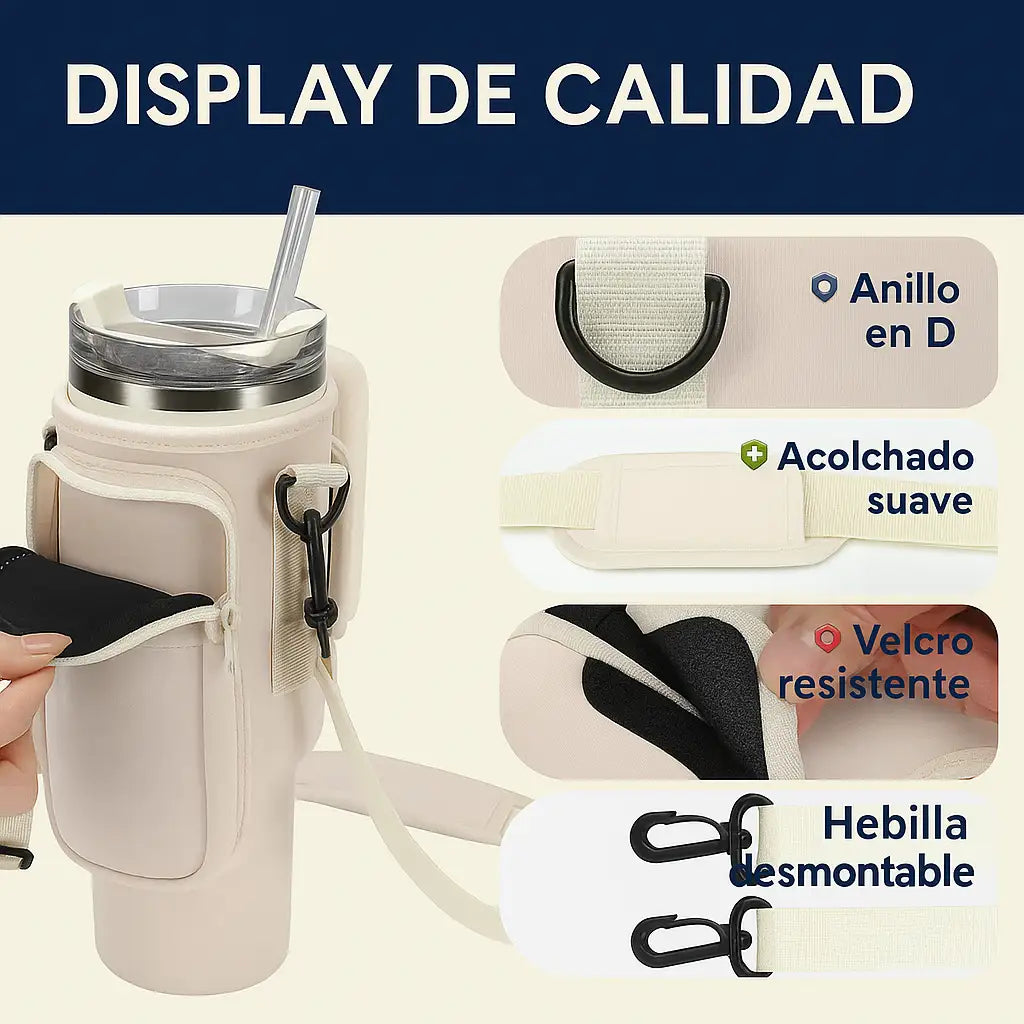 COMBO PREMIUM: BOLSO + TERMO - ¡Lleva tu termo a otro nivel con protección, estilo y cero derrames!