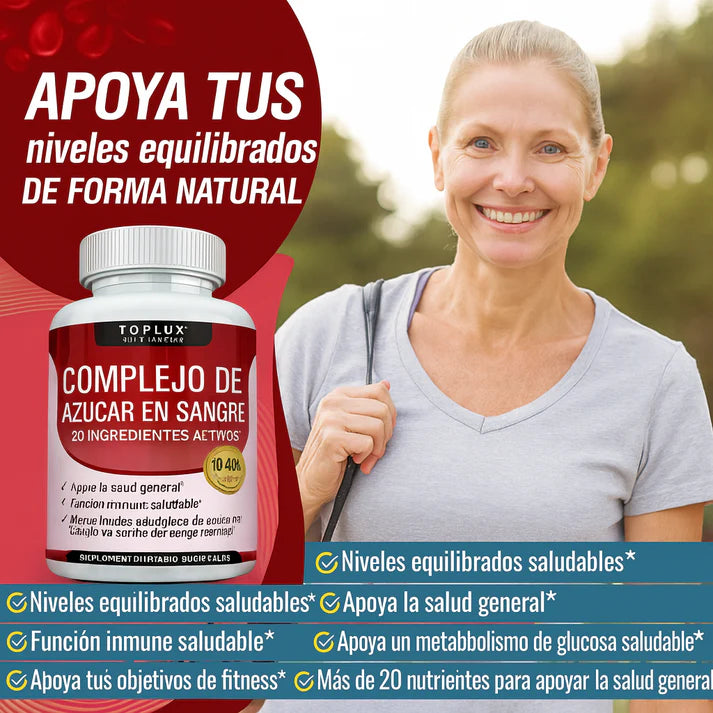BLOOD SUGAR COMPLEX ORIGINAL - Suplemento Natural - Mantén tu Estilo de Vida Saludable
