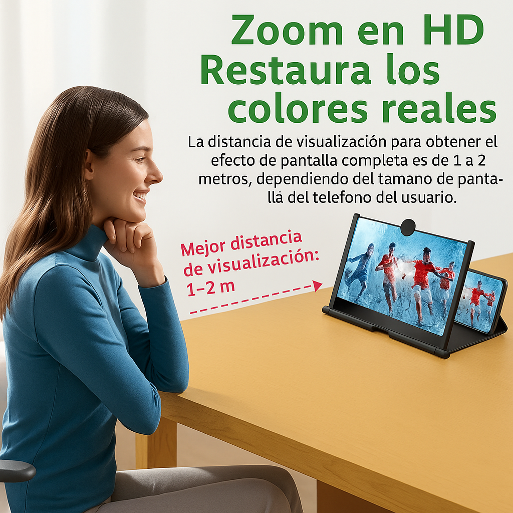 2x1 Amplificador de Pantalla HD Plegable para Celular – Pantalla Grande, Sin Esfuerzo.