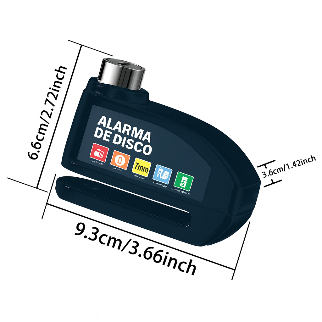 2x1 Candado con alarma 110dB Ultrarresistente - Seguridad total Para tu Motocicleta y Bicicleta.