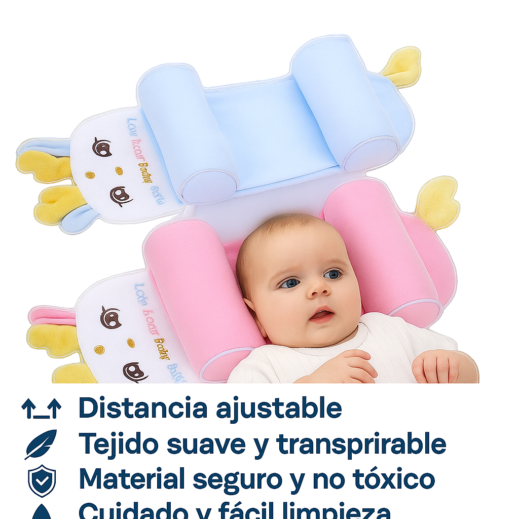 Almohada Ajustable para Recién Nacidos – Moldea y Protege la Cabeza de tu Bebé