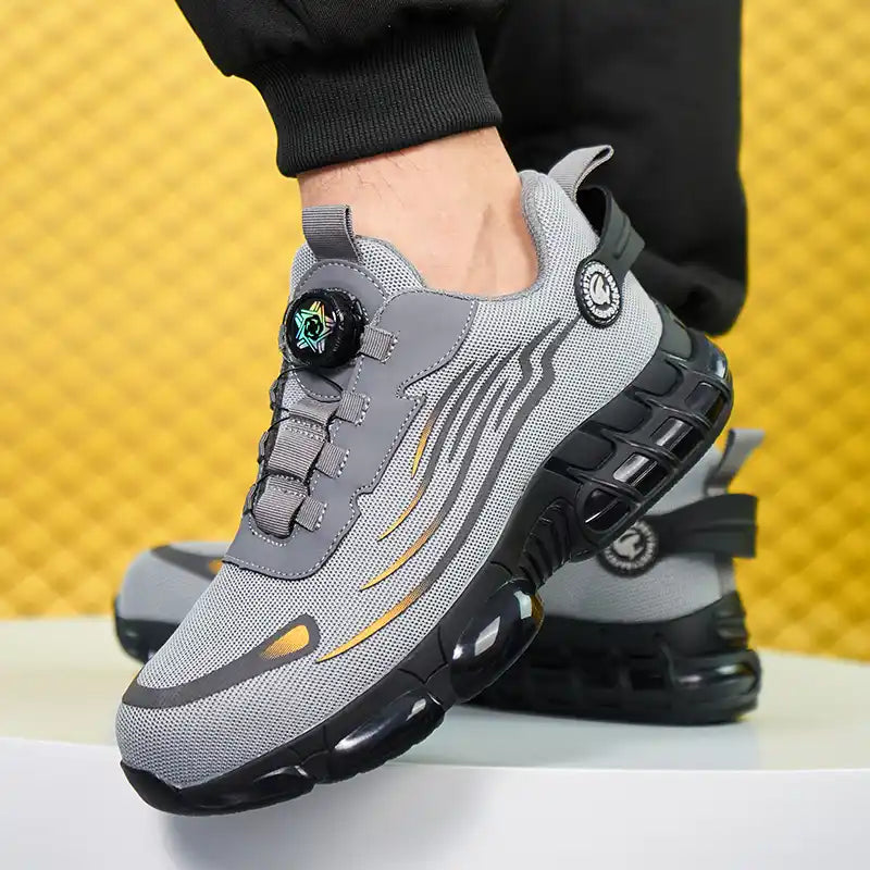 Zapatos Deportivos con Punta de Acero, Botón Giratorio y Suela de Kevlar Estilo y Protección