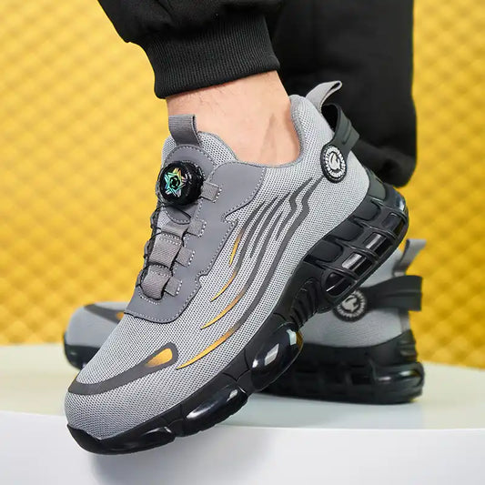 Zapatos Deportivos con Punta de Acero, Botón Giratorio y Suela de Kevlar Estilo y Protección