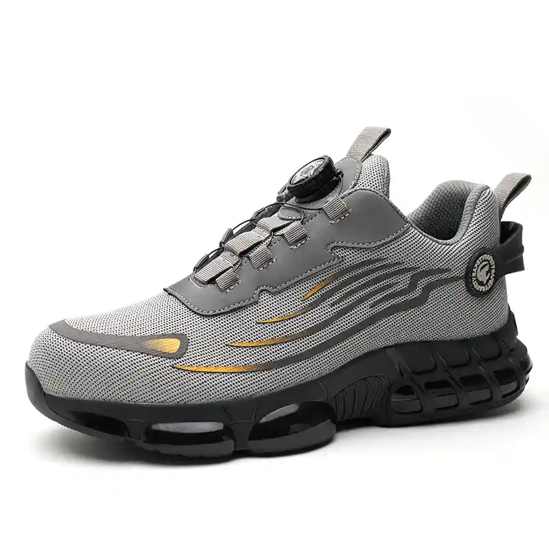 Zapatos Deportivos con Punta de Acero, Botón Giratorio y Suela de Kevlar Estilo y Protección