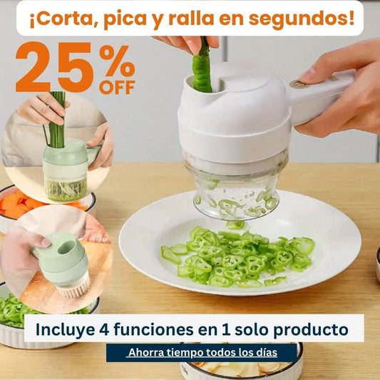 Cortador de Verduras 4 en 1: ¡Tu Aliado Perfecto en la Cocina!