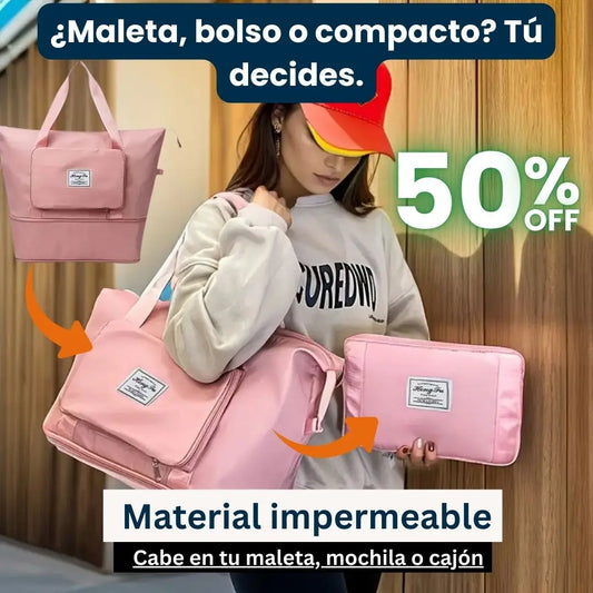 Bolsa De Viaje Impermeable, Plegable y Mega Expansiva  ¡La Bolsa que se Adapta a Tu Ritmo de Vida!