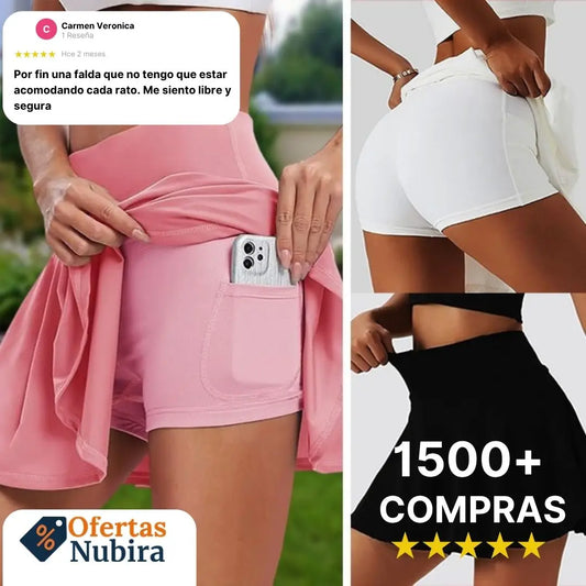 Falda con Short Integrado + Bolsillos – Estilo y Comodidad para cualquier ocasión