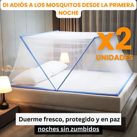 X2 Toldillo contra mosquitos 185cm x 166cm – Protección para un descanso sin interrupciones.
