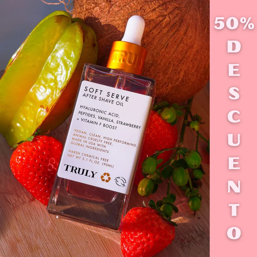 Aceite Natural Truly Original 🌸 - Cuidado Post-Afeitado con Jojoba y Onagra.