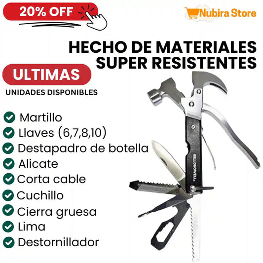 Martillo Multiusos 18 en 1 Para Cualquier Ocasión