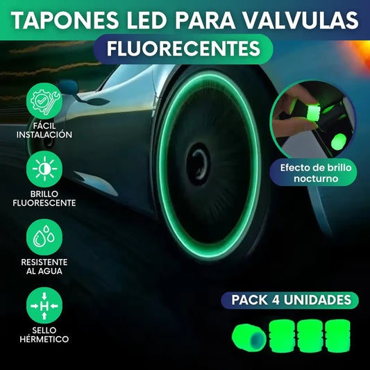 tapones Ilumina tu camino con estilo: Tapones LED para tus ruedas