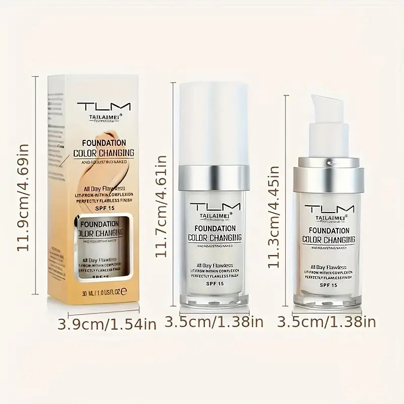 BASE ADAPTABLE - Descubre tu tono perfecto al instante con la base TLM Color Changing