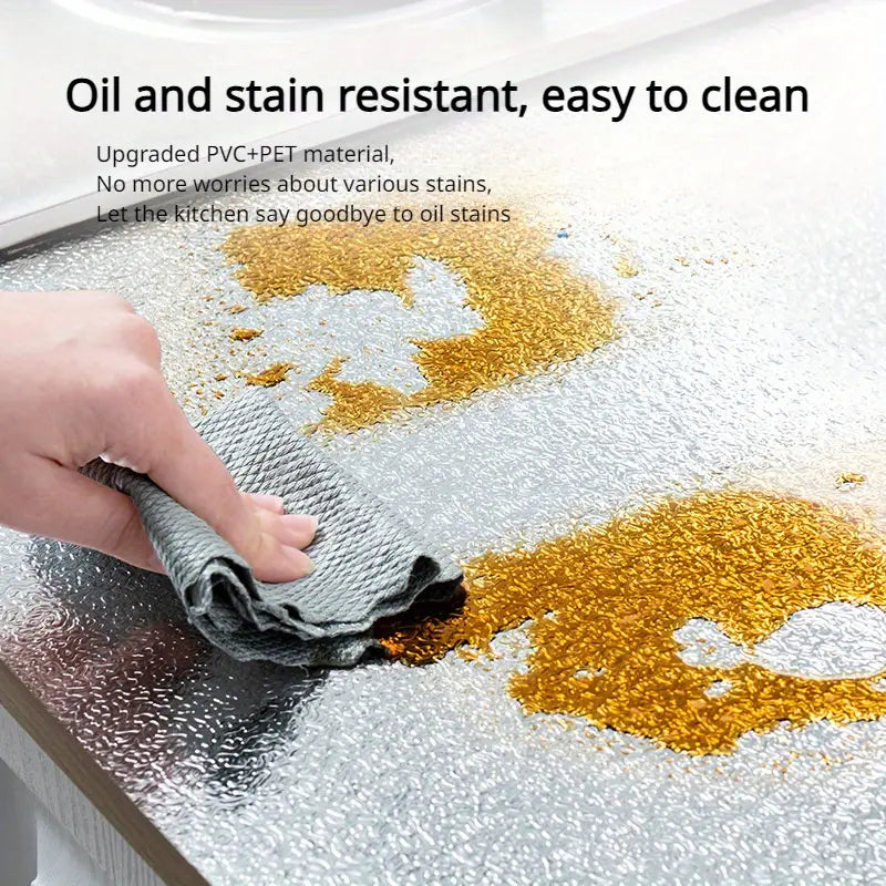 3X1 Papel Aluminio Adhesivo Para Múltiples Superficies Mantén tu Cocina Limpia Y Protegida