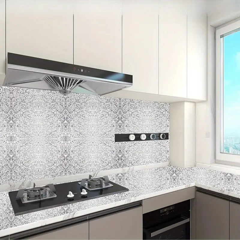 3X1 Papel Aluminio Adhesivo Para Múltiples Superficies Mantén tu Cocina Limpia Y Protegida